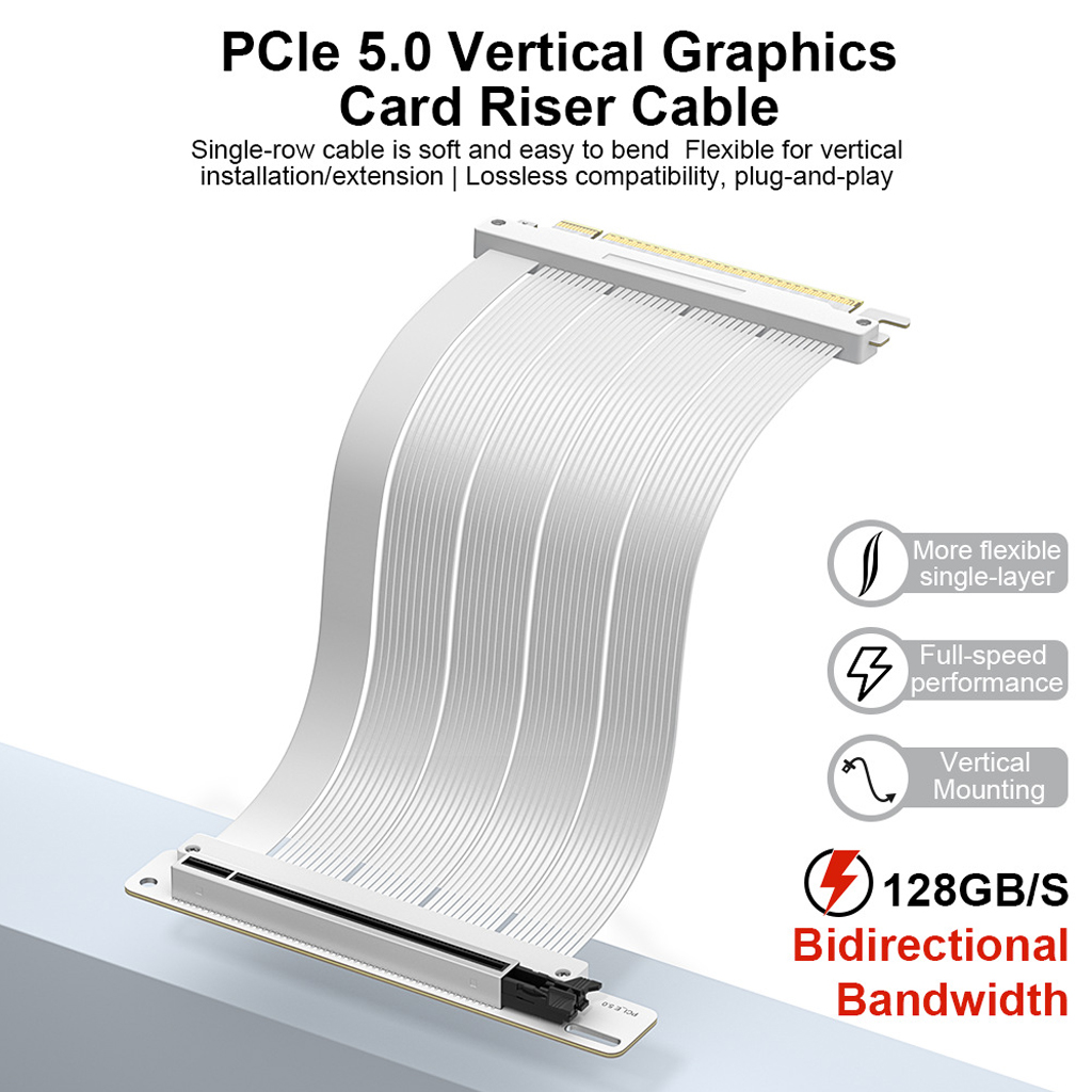 PCI‑E 5.0 X16 GPU Riser Cable  - огляд і ціна Pcie 5.0 Gpu Riser Cable